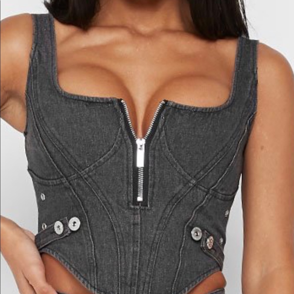 Denim Corset Top